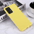 For Samsung A52 5G / 4G Pure Color Liquid Silicone Shockproof Full Coverage Case(Yellow)