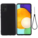 For Samsung A52 5G / 4G Pure Color Liquid Silicone Shockproof Full Coverage Case(Black)