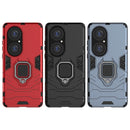 For Huawei P50 Pro PC + TPU Shockproof Protective Case with Magnetic Ring Holder(Black)