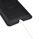 Universal Cow Leather Vertical Mobile Phone Leather Case Waist Bag For 7.2 inch and Below Phones(Black)