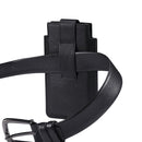 Universal Cow Leather Vertical Mobile Phone Leather Case Waist Bag For 7.2 inch and Below Phones(Black)