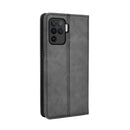 For OPPO A94 4G / F19 Pro 4G / Reno5 F Magnetic Buckle Retro Crazy Horse Texture Horizontal Flip Leather Case with Holder & Card Slots & Photo Frame(Black)