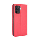 For OPPO A94 4G / F19 Pro 4G / Reno5 F Magnetic Buckle Retro Crazy Horse Texture Horizontal Flip Leather Case with Holder & Card Slots & Photo Frame(Red)