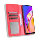 For OPPO A94 4G / F19 Pro 4G / Reno5 F Magnetic Buckle Retro Crazy Horse Texture Horizontal Flip Leather Case with Holder & Card Slots & Photo Frame(Red)