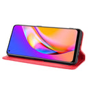 For OPPO A94 4G / F19 Pro 4G / Reno5 F Magnetic Buckle Retro Crazy Horse Texture Horizontal Flip Leather Case with Holder & Card Slots & Photo Frame(Red)