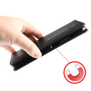 For OnePlus 9 (Europe and America Version) Magnetic Buckle Retro Crazy Horse Texture Horizontal Flip Leather Case with Holder & Card Slots & Photo Frame(Black)