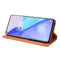 For OnePlus 9 (Europe and America Version) Magnetic Buckle Retro Crazy Horse Texture Horizontal Flip Leather Case with Holder & Card Slots & Photo Frame(Brown)
