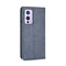 For OnePlus 9 (Europe and America Version) Magnetic Buckle Retro Crazy Horse Texture Horizontal Flip Leather Case with Holder & Card Slots & Photo Frame(Blue)