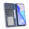 For OnePlus 9 (Europe and America Version) Magnetic Buckle Retro Crazy Horse Texture Horizontal Flip Leather Case with Holder & Card Slots & Photo Frame(Blue)
