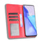 For OnePlus 9 (Europe and America Version) Magnetic Buckle Retro Crazy Horse Texture Horizontal Flip Leather Case with Holder & Card Slots & Photo Frame(Red)