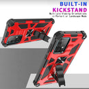 For Samsung Galaxy A32 4G Shockproof TPU + PC Magnetic Protective Case with Holder(Red)