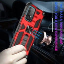 For Samsung Galaxy A32 4G Shockproof TPU + PC Magnetic Protective Case with Holder(Blue)
