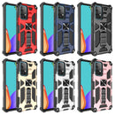 For Samsung Galaxy A32 4G Shockproof TPU + PC Magnetic Protective Case with Holder(Blue)