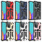 For Samsung Galaxy A32 4G Shockproof TPU + PC Magnetic Protective Case with Holder(Blue)