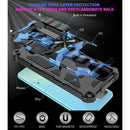 For Samsung Galaxy A32 4G Camouflage Armor Shockproof TPU + PC Magnetic Protective Case with Holder(Dark Blue)
