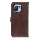 For Xiaomi Mi 11 Lite 5G / 4G Crocodile Texture Horizontal Flip Leather Case with Holder & Card Slots & Photo Frame & Wallet(Brown)