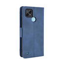 For OPPO Realme C21 Skin Feel Calf Pattern Horizontal Flip Leather Case with Holder & Card Slots & Photo Frame(Blue)