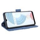 For OPPO Realme C21 Skin Feel Calf Pattern Horizontal Flip Leather Case with Holder & Card Slots & Photo Frame(Blue)