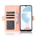 For OPPO Realme C21 Skin Feel Calf Pattern Horizontal Flip Leather Case with Holder & Card Slots & Photo Frame(Pink)