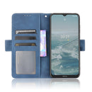 For Nokia G10 / G20 / 6.3 Skin Feel Calf Pattern Horizontal Flip Leather Case with Holder & Card Slots & Photo Frame(Blue)
