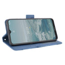 For Nokia G10 / G20 / 6.3 Skin Feel Calf Pattern Horizontal Flip Leather Case with Holder & Card Slots & Photo Frame(Blue)