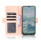For Nokia G10 / G20 / 6.3 Skin Feel Calf Pattern Horizontal Flip Leather Case with Holder & Card Slots & Photo Frame(Pink)