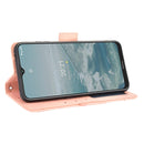 For Nokia G10 / G20 / 6.3 Skin Feel Calf Pattern Horizontal Flip Leather Case with Holder & Card Slots & Photo Frame(Pink)