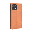 For Xiaomi Mi 11 Lite 5G / 4G Magnetic Buckle Retro Crazy Horse Texture Horizontal Flip Leather Case with Holder & Card Slots & Photo Frame(Brown)