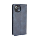 For Xiaomi Mi 11 Lite 5G / 4G Magnetic Buckle Retro Crazy Horse Texture Horizontal Flip Leather Case with Holder & Card Slots & Photo Frame(Blue)