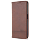 For OPPO A74 (5G) AZNS Magnetic Calf Texture Horizontal Flip Leather Case with Card Slots & Holder & Wallet(Dark Brown)