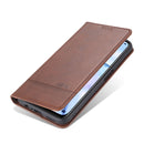 For OPPO A74 (5G) AZNS Magnetic Calf Texture Horizontal Flip Leather Case with Card Slots & Holder & Wallet(Dark Brown)