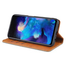 For OPPO A74 (5G) AZNS Magnetic Calf Texture Horizontal Flip Leather Case with Card Slots & Holder & Wallet(Dark Brown)