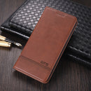 For OPPO A74 (5G) AZNS Magnetic Calf Texture Horizontal Flip Leather Case with Card Slots & Holder & Wallet(Dark Brown)
