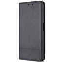 For OPPO A74 (5G) AZNS Magnetic Calf Texture Horizontal Flip Leather Case with Card Slots & Holder & Wallet(Black)