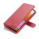 For Samsung Galaxy A32 4G AZNS Calf Texture Horizontal Flip Leather Case with Holder & Card Slots & Wallet & Photo Frame(Red)