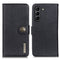 For Samsung Galaxy S21 FE KHAZNEH Cowhide Texture Horizontal Flip Leather Case with Holder & Card Slots & Wallet(Black)