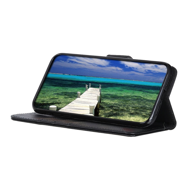 For Samsung Galaxy S21 FE KHAZNEH Cowhide Texture Horizontal Flip Leather Case with Holder & Card Slots & Wallet(Black)
