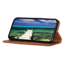 For Samsung Galaxy S21 FE KHAZNEH Cowhide Texture Horizontal Flip Leather Case with Holder & Card Slots & Wallet(Brown)