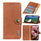 For Samsung Galaxy S21 FE KHAZNEH Cowhide Texture Horizontal Flip Leather Case with Holder & Card Slots & Wallet(Brown)