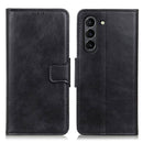 For Samsung Galaxy S21 FE Mirren Crazy Horse Texture Horizontal Flip Leather Case with Holder & Card Slots & Wallet(Black)