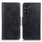 For Samsung Galaxy S21 FE Mirren Crazy Horse Texture Horizontal Flip Leather Case with Holder & Card Slots & Wallet(Black)