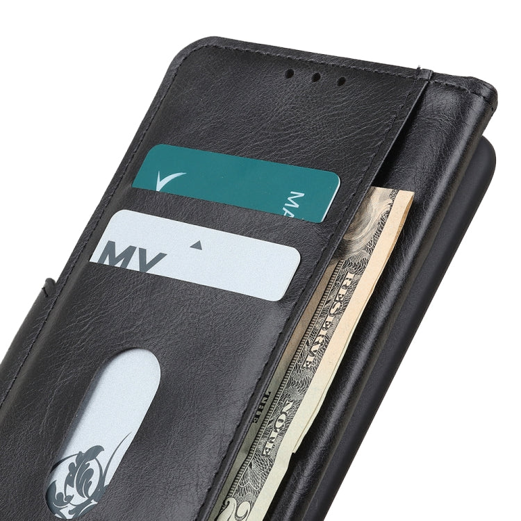 For Samsung Galaxy S21 FE Mirren Crazy Horse Texture Horizontal Flip Leather Case with Holder & Card Slots & Wallet(Black)