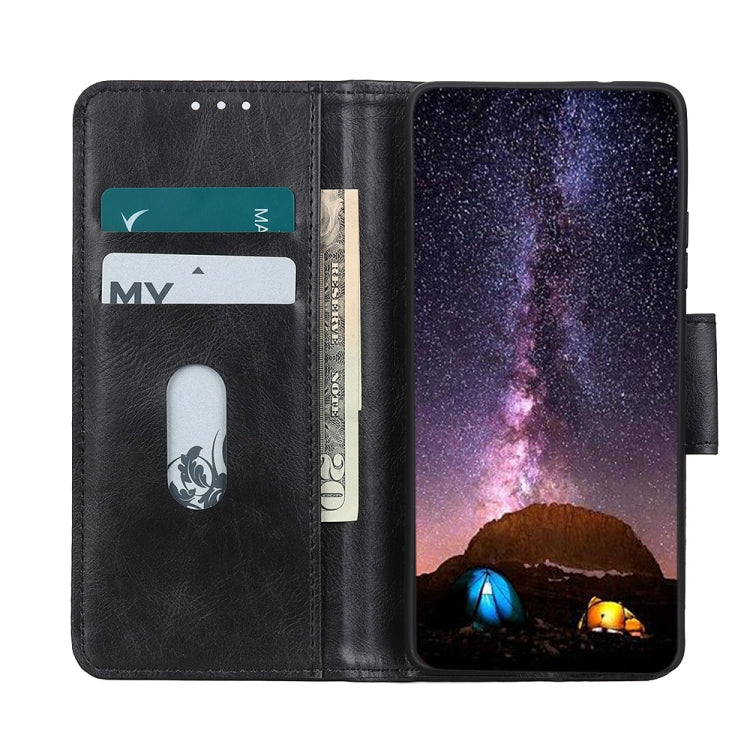 For Samsung Galaxy S21 FE Mirren Crazy Horse Texture Horizontal Flip Leather Case with Holder & Card Slots & Wallet(Black)