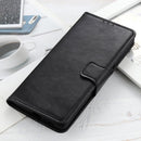 For Samsung Galaxy S21 FE Mirren Crazy Horse Texture Horizontal Flip Leather Case with Holder & Card Slots & Wallet(Black)