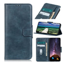 For Samsung Galaxy S21 FE Mirren Crazy Horse Texture Horizontal Flip Leather Case with Holder & Card Slots & Wallet(Blue)