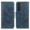 For Samsung Galaxy S21 FE Mirren Crazy Horse Texture Horizontal Flip Leather Case with Holder & Card Slots & Wallet(Blue)