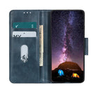 For Samsung Galaxy S21 FE Mirren Crazy Horse Texture Horizontal Flip Leather Case with Holder & Card Slots & Wallet(Blue)