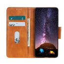 For Samsung Galaxy S21 FE Mirren Crazy Horse Texture Horizontal Flip Leather Case with Holder & Card Slots & Wallet(Brown)