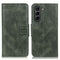 For Samsung Galaxy S21 FE Mirren Crazy Horse Texture Horizontal Flip Leather Case with Holder & Card Slots & Wallet(Dark Green)