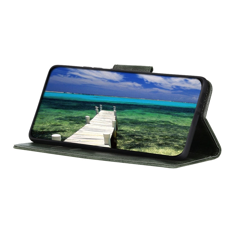 For Samsung Galaxy S21 FE Mirren Crazy Horse Texture Horizontal Flip Leather Case with Holder & Card Slots & Wallet(Dark Green)